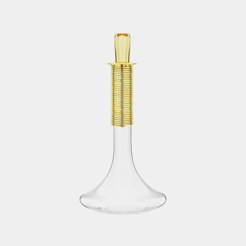 Glass Wine Decanter With Gold-Plated Decoration-ANTORINI®