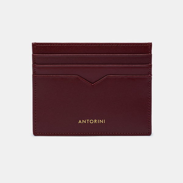 【激レアスタンプ有り】forme long wallet burgundy Burgundy Leather Card Holder - Slim & Stylish Wallet