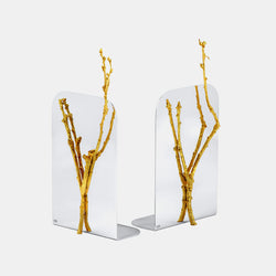 Elegant Bookends Pure II., silver & gold plated-ANTORINI®