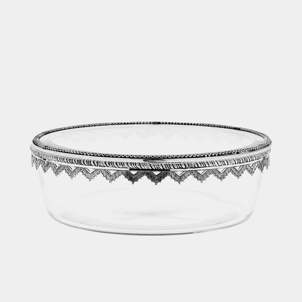 Big Crystal Box With Silver-plated Lid-ANTORINI®