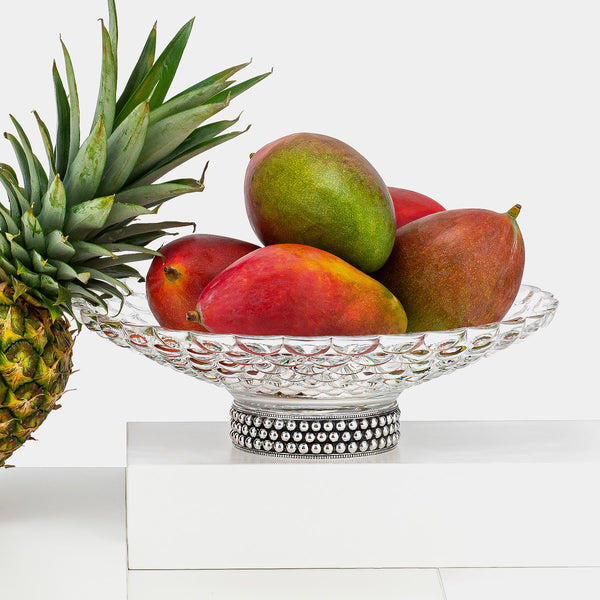 Decorative Bowl, Glass, Silver-plated-ANTORINI®