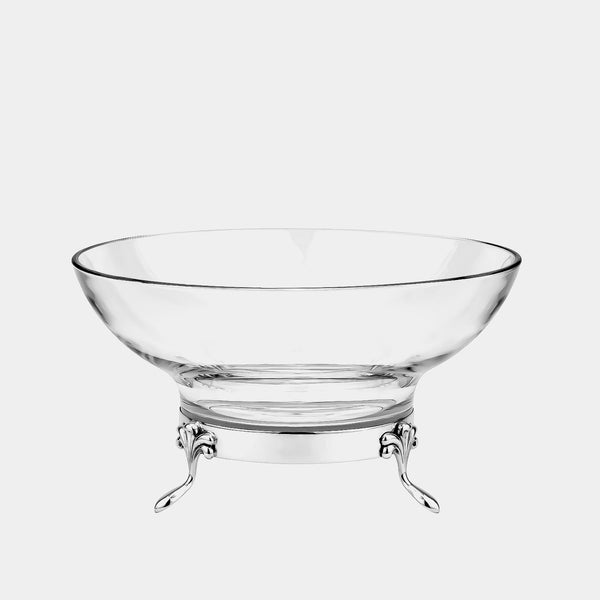Decorative Glass Bowl Amea, Silver-plated-ANTORINI®