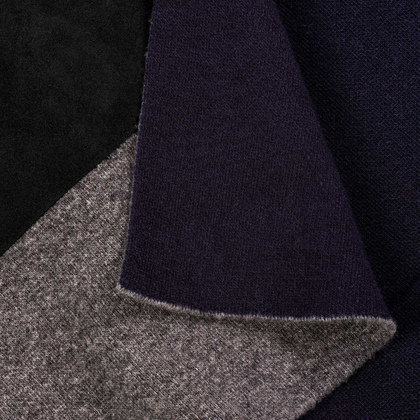 Oversized Cashmere Scarf with Pockets, in Navy-Grey – ANTORINI®