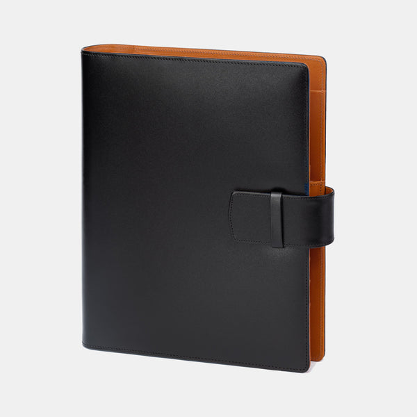 Leather Manager A5 Agenda in Black and Cognac