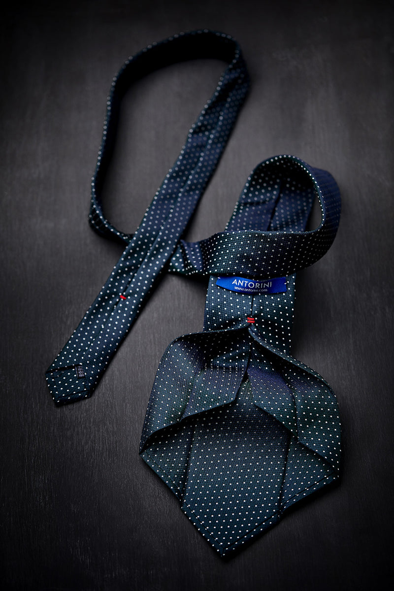 Silk Lucky Tie in Blue Emerald* with Coral Charm-ANTORINI®