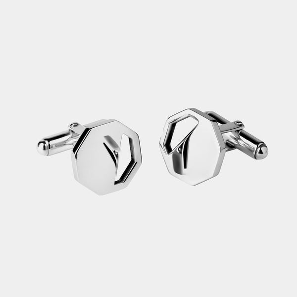 Octagon Silver Cufflinks, 925/1000, 10 g-ANTORINI®