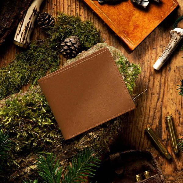 Men's leather wallet ANTORINI Nature Collection, Cognac brown-ANTORINI®