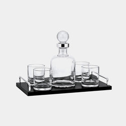 CRYSTAL WHISKY SET, SILVER PLATED-ANTORINI®