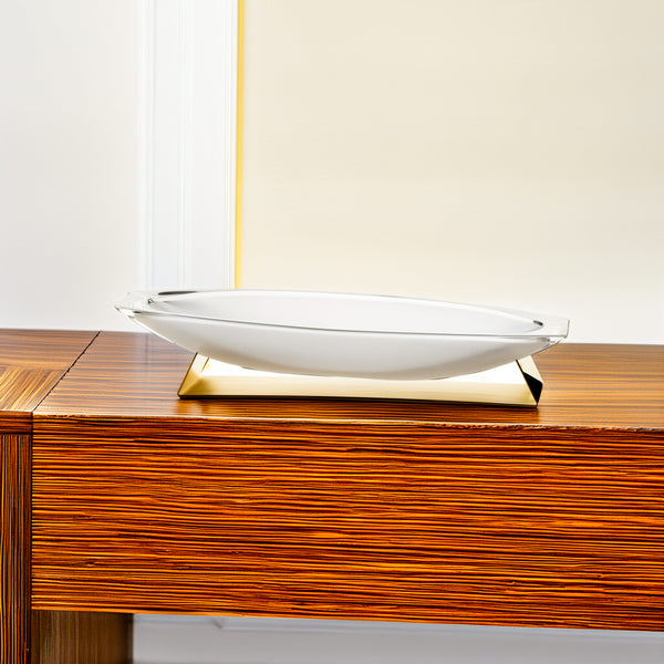 Design Bowl Star Boat with gold plated base