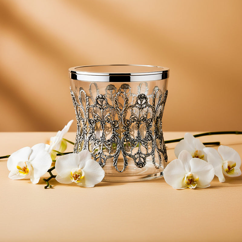 Original Glass Box Roses, Silver-plated