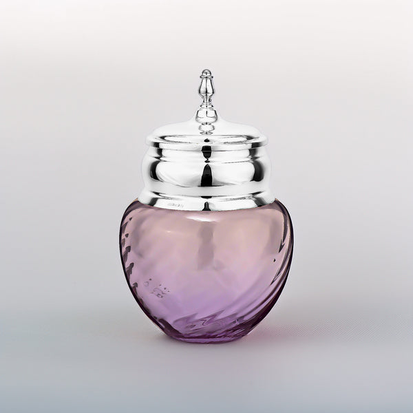 Silver Box Purple Swirls, silver-plated