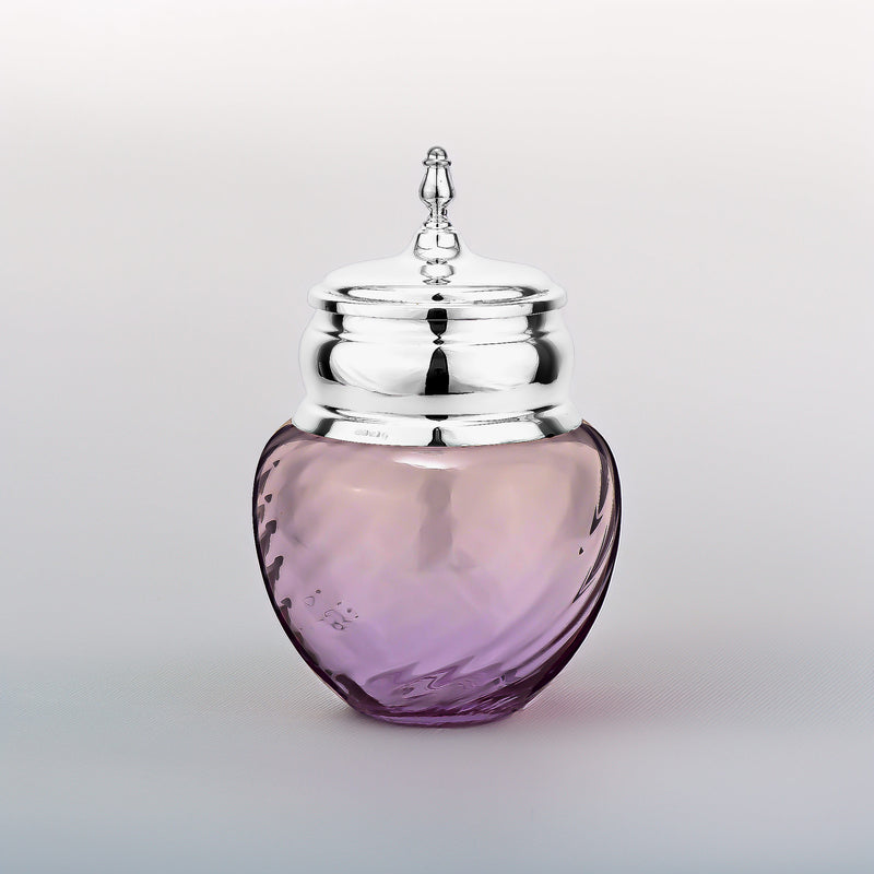 Silver Box Purple Swirls, silver-plated
