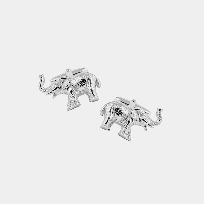 Silver Elephant Cufflinks, 925/1000, 6,1 g