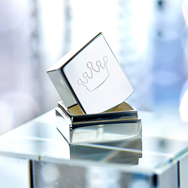 SILVER PLATED BABY´S First HAIR Keepsake BOX