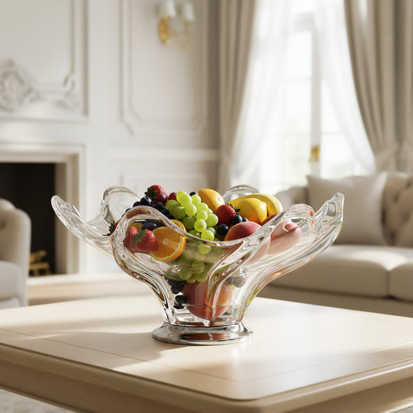 Fruit Bowl FROZEN With Silver-Plated Base, 35 cm