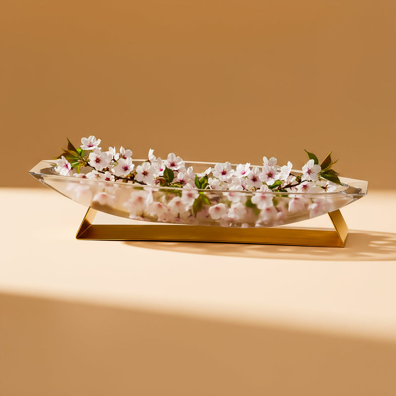 Design Bowl Star Boat with gold plated base