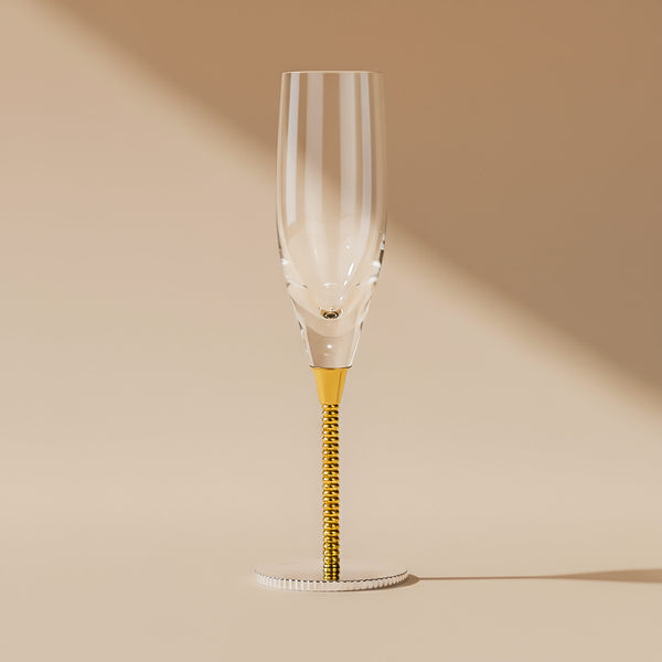 Set of Champagne Flutes, Silver Plated