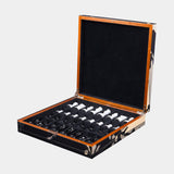 Chess Set in Black with World Map