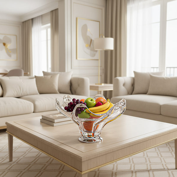 Fruit Bowl FROZEN With Silver-Plated Base, 27,5 cm