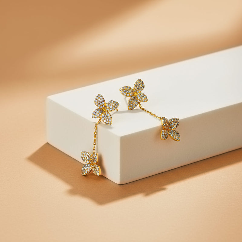 Silver Blossoms earrings, Silver 925/1000, 5,7 g, gold-plated (Copy)