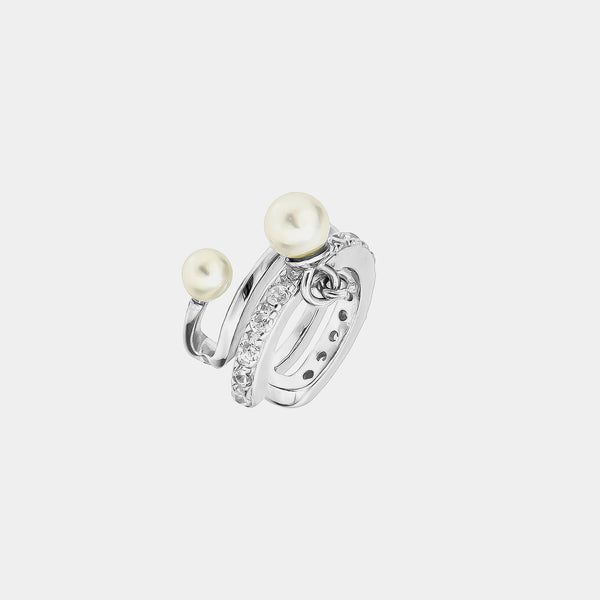 Silver Ear Cuff Pearls, Silver 925/1000, 1,45 g-ANTORINI®