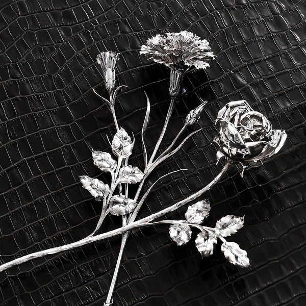 Stylish silver carnation, silver 925/1000, 130 g
