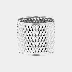 Bottle Coaster Geometric, Silver-plated
