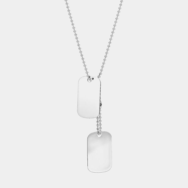 Men’s Silver Dog Tag Necklace, Silver 925/1000, 7,2 g-ANTORINI®