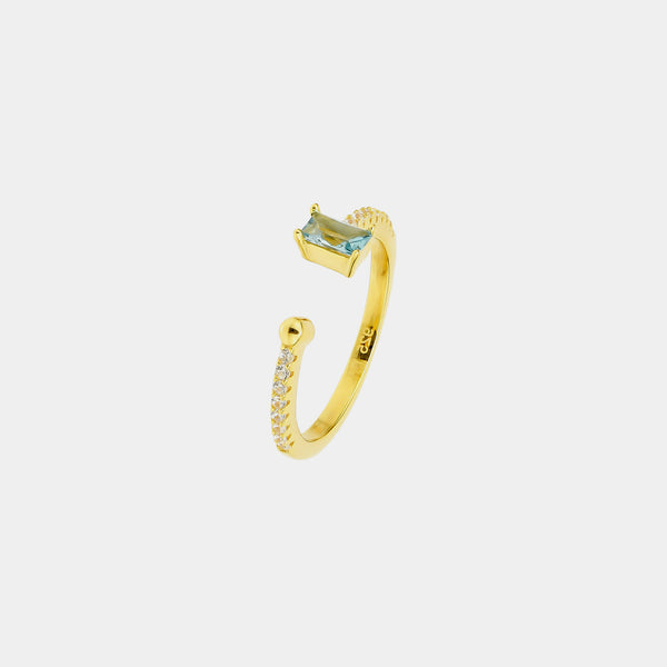 Women's Silver Ring Zirconia, Silver 925/1000, Gold-plated, 1,9 g