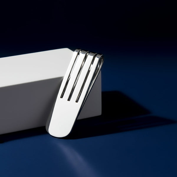 Silver Money Clip Stripes, Silver 925/1000, 14,6 g