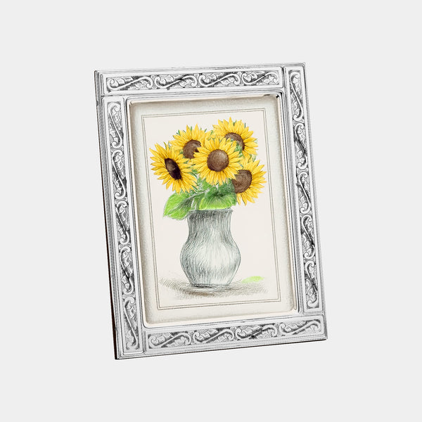 Silver Photo Frame Flowers, Silver 925/1000, 33 g