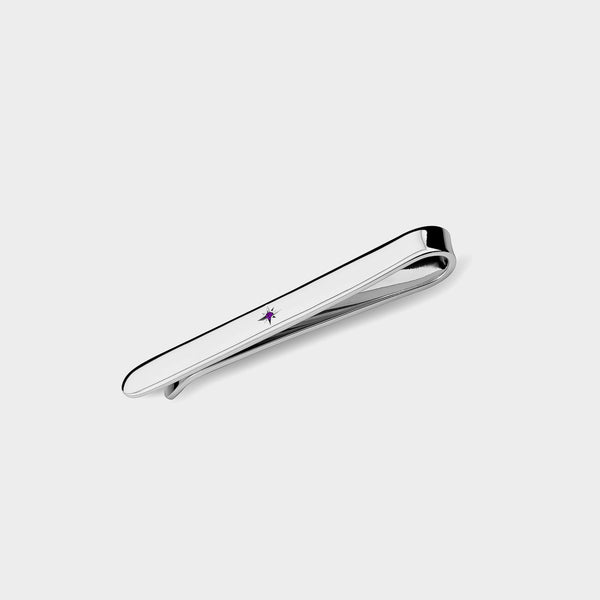Sterling Silver Tie Slide With Ruby, 925/1000, 5,8 g