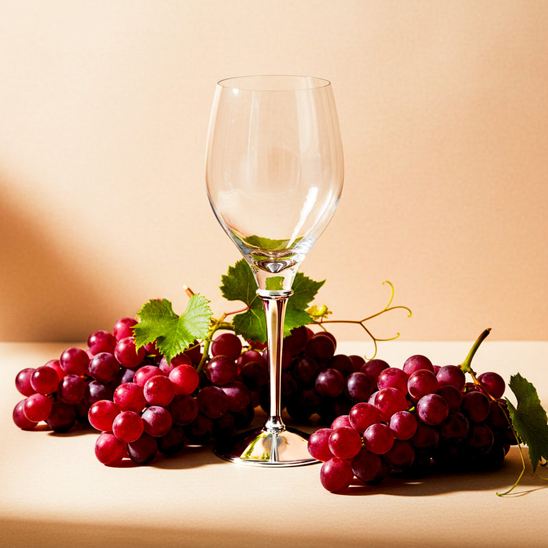 Wine Glass Eleganza II. with silver-plated base