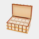 Luxury wooden watch box, 10 compartments, Glamour