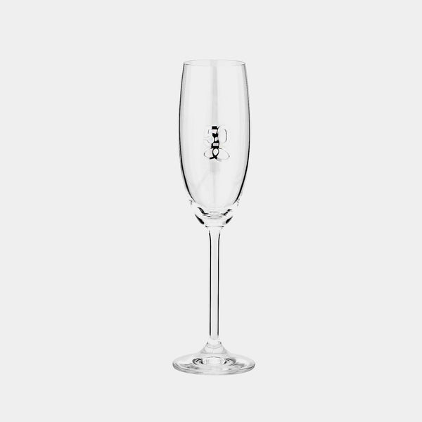 50th Wedding Anniversary Champagne / Wine Flutes, Crystal, Silver Plated-ANTORINI®