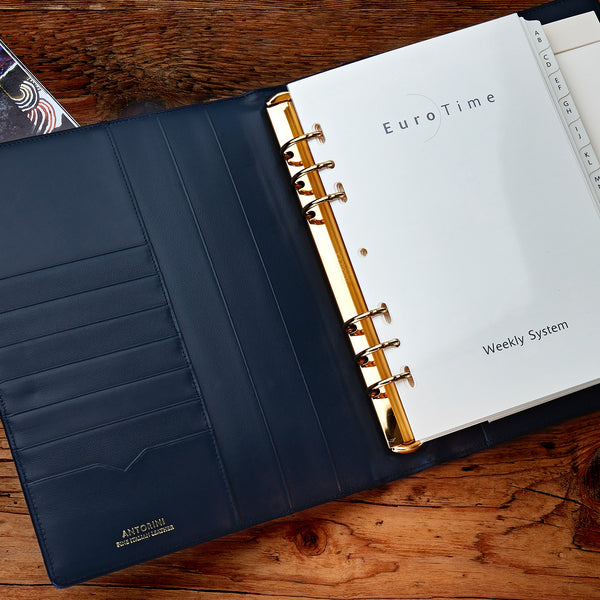Leather Manager A5 Agenda in Navy, 2023