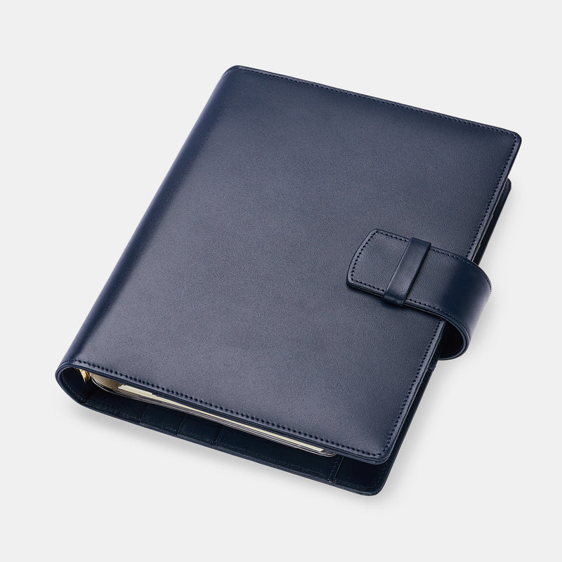 Leather Manager A5 Agenda in Navy, 2023