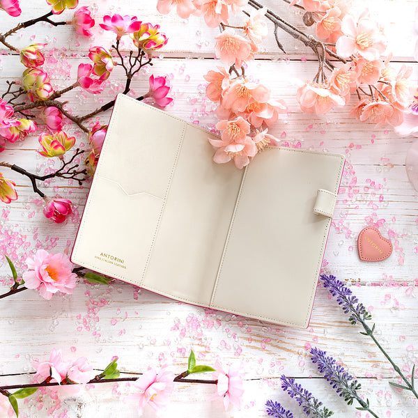 Leather A6 Diary in Pink and Ivory-ANTORINI®