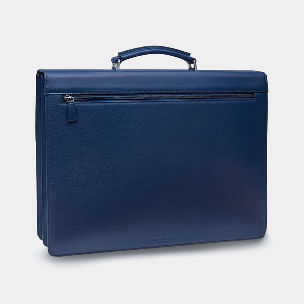 Leather Briefcase in Navy-ANTORINI®