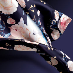 beautiful designer silk scarf flowers birds Antorini