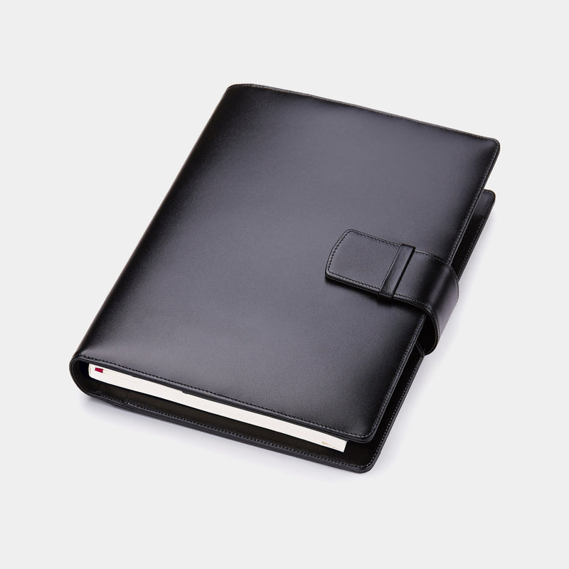 Leather A5 Padfolio in Satin with Notepad-ANTORINI®