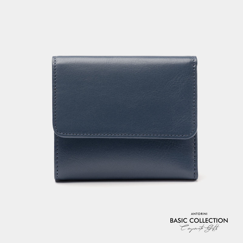 Leather Trifold Wallet in Blue - Corporate Collection-ANTORINI®