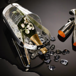 Glass Bottle Bucket, silver-plated-ANTORINI®