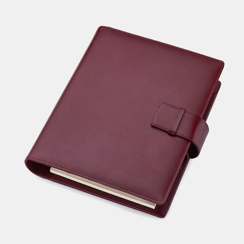 Leather Manager A5 Organiser in Burgundy