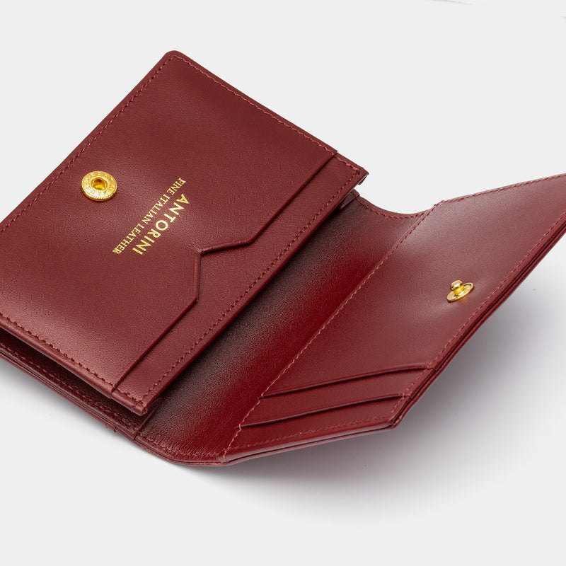 Credit and Business Card Holder in Burgundy-ANTORINI®