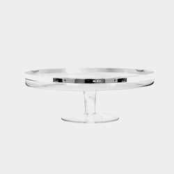Glass Cake Stand with Silver-plated Decorations-ANTORINI®