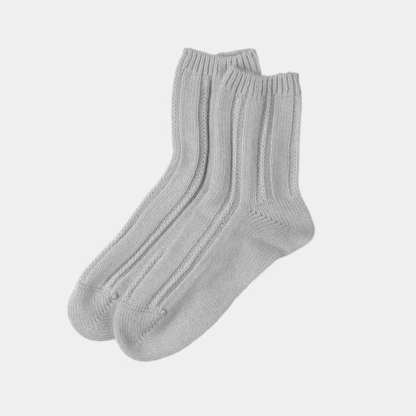 Women's Cashmere Socks, Grey-ANTORINI®