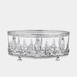 Decorative Glass Bowl Corona, Silver-plated-ANTORINI®