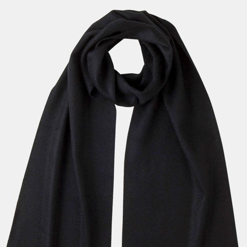 Oversized Cashmere Scarf in Black-ANTORINI®