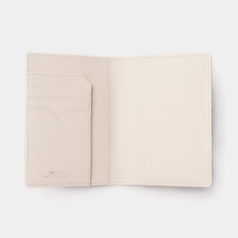 Passport Case in Silver and Ivory-ANTORINI®